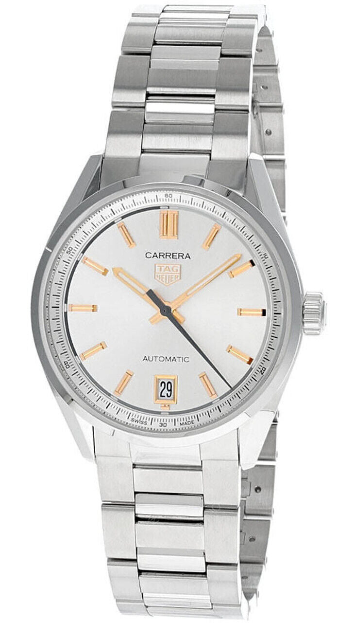  Shop Authentic Tag Heuer Carrera Date Silver Dial Silver Steel Strap Watch for Women - WBN2310.BA0001 - Luxxuri