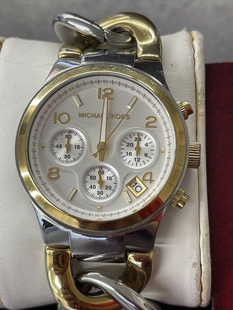 Shop Authentic Michael Kors Runway White Dial Two Tone Steel Strap Watch for Women - MK3199 - Luxxuri