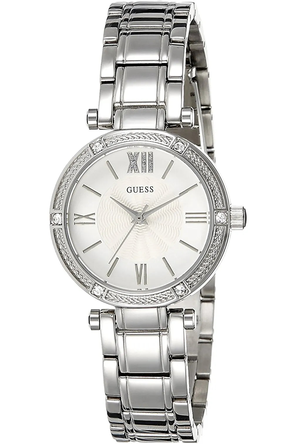  Shop Authentic Guess Park Ave White Dial Silver Steel Strap Watch for Women - W0767L1 - Luxxuri