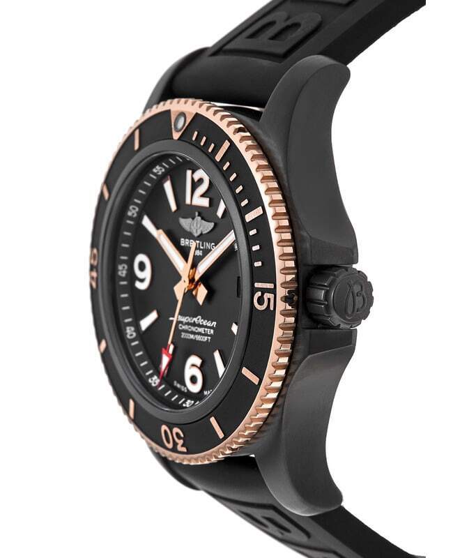  Shop Authentic Breitling Superocean Automatic 46mm Black Dial Black Rubber Strap Watch for Men - U17368221B1S1 - Luxxuri
