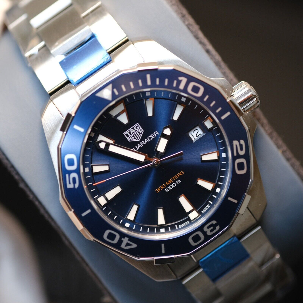  Shop Authentic Tag Heuer Aquaracer Blue Dial Watch for Men - WAY111C.BA0928 - Luxxuri