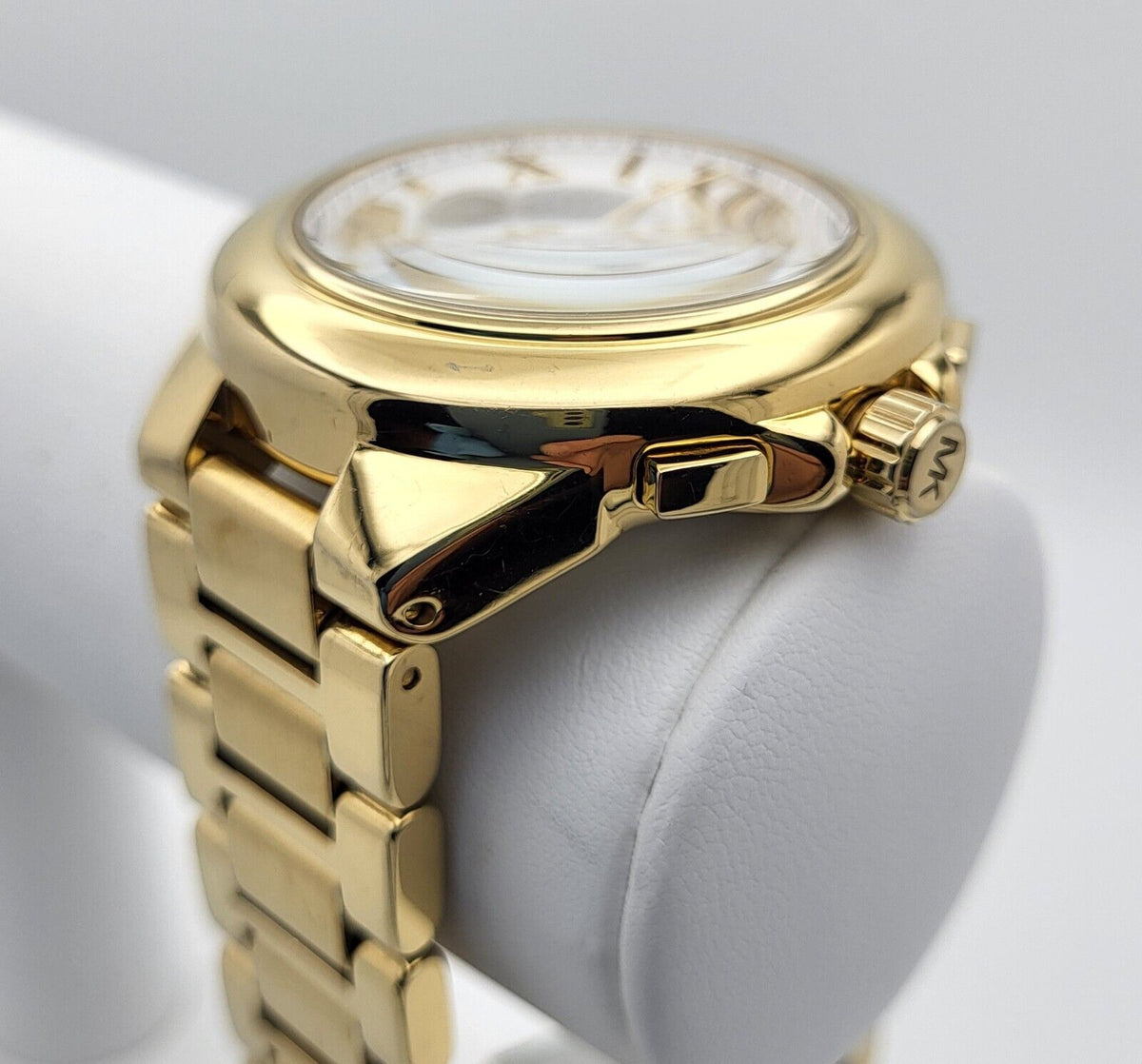  Shop Authentic Michael Kors Camille Chronograph White Dial Gold Steel Strap Watch For Women - MK7270 - Luxxuri