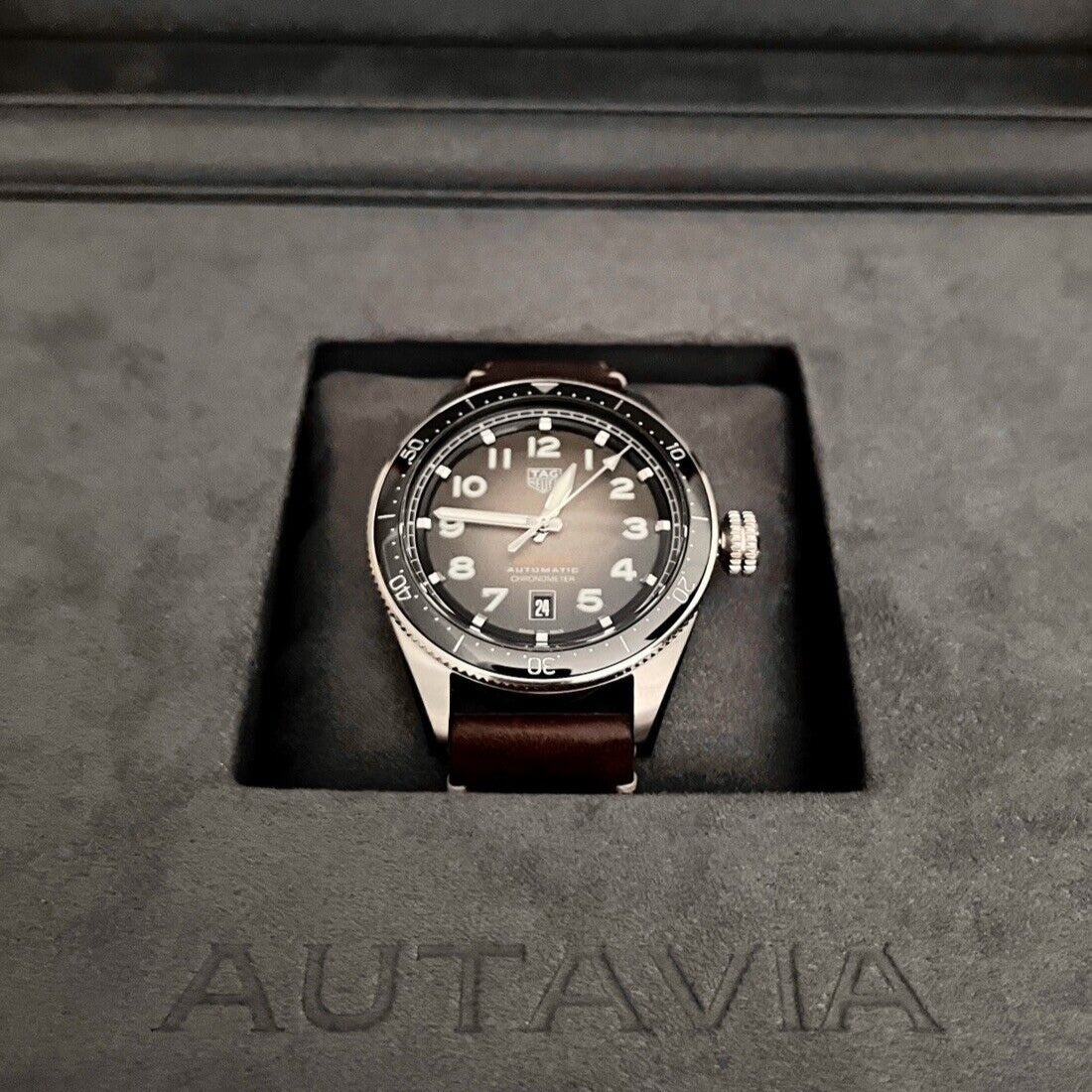  Shop Authentic Tag Heuer Autavia Automatic Grey Dial Watch for Men - WBE5114.FC8266 - Luxxuri