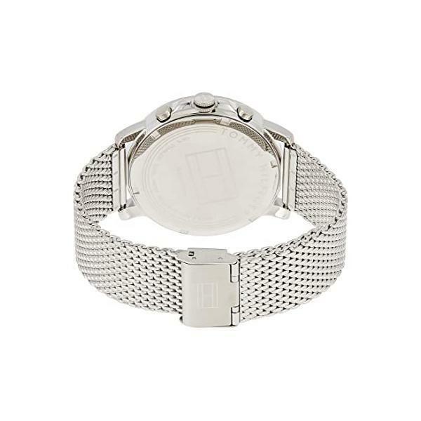  Shop Authentic Tommy Hilfiger Chronograph Black Dial Silver Mesh Bracelet Watch for Men - 1791292 - Luxxuri
