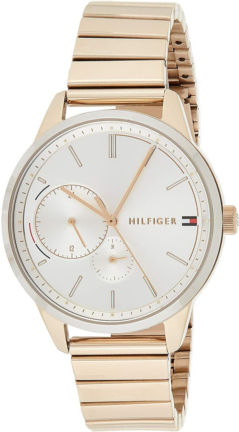  Shop Authentic Tommy Hilfiger Brooke Silver Dial Rose Gold Steel Strap Watch for Women - 1782021 - Luxxuri