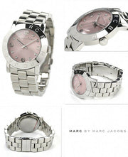  Shop Authentic Marc Jacobs Amy Life Pink Dial Silver Steel Strap Watch for Women - MBM3300 - Luxxuri
