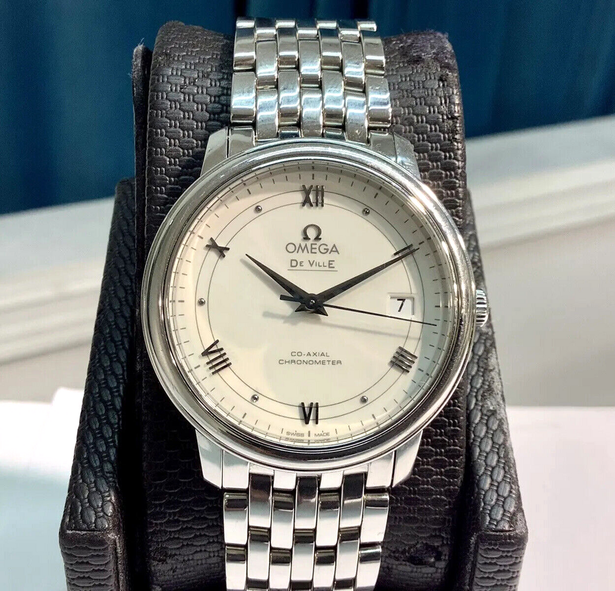  Shop Authentic Omega De Ville Prestige Co Axial Automatic White Dial Silver Steel Strap Watch for Men - 424.10.40.20.02.005 - Luxxuri