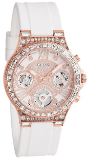  Shop Authentic Guess Moonlight Diamonds White Dial White Rubber Strap Watch for Women - GW0257L2 - Luxxuri