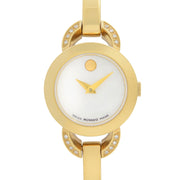  Shop Authentic Movado Rondiro Mother of Pearl Dial Gold Steel Strap Watch For Women - 0606889 - Luxxuri