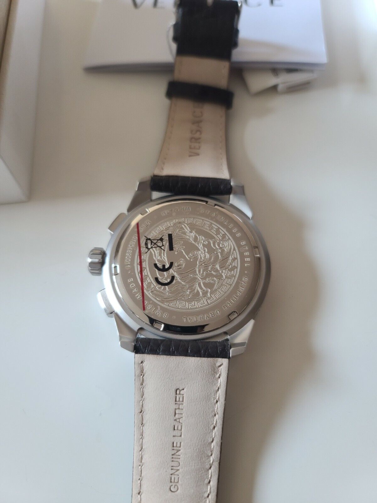  Shop Authentic Versace Casual Chronograph Grey Dial Brown Leather Strap Watch for Men - VERG001-18 - Luxxuri