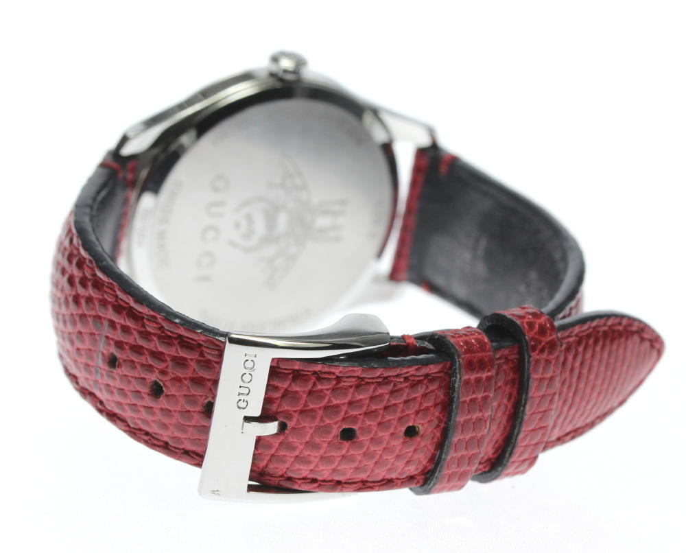  Shop Authentic Gucci G-Timeless Cherry Red Mother of Pearl Dial 27mm Watch For Women - YA126584 - Luxxuri