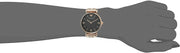  Shop Authentic Emporio Armani Gianni T-Bar Black Dial Rose Gold Strap Watch For Women - AR11145 - Luxxuri