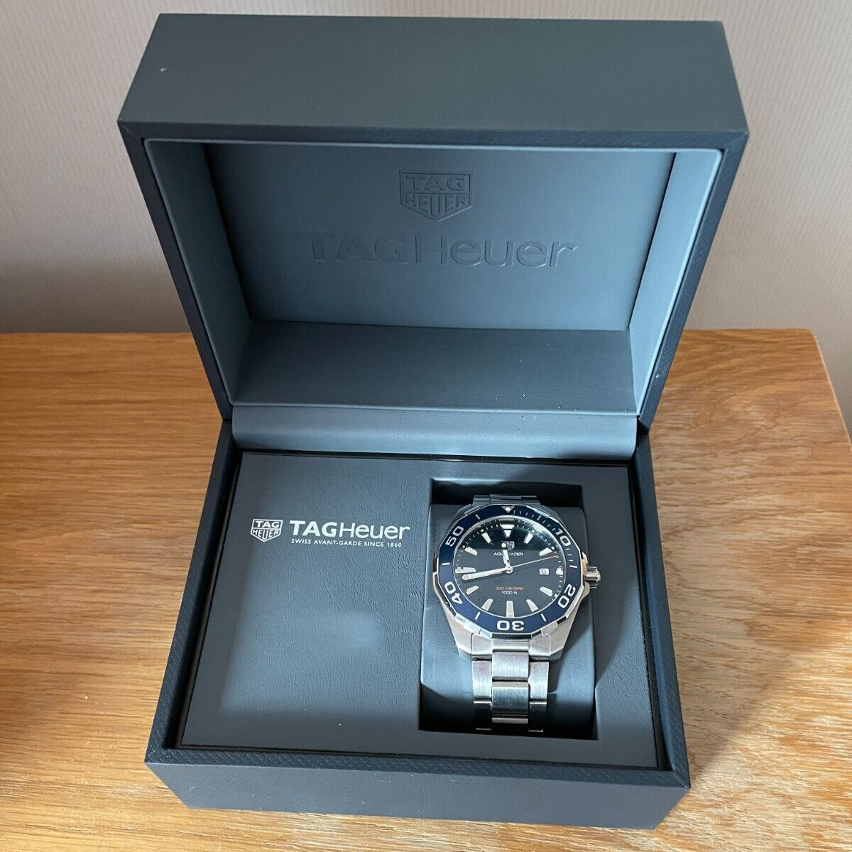  Shop Authentic Tag Heuer Aquaracer Blue Dial Silver Steel Strap Watch for Men - WAY101C.BA0746 - Luxxuri