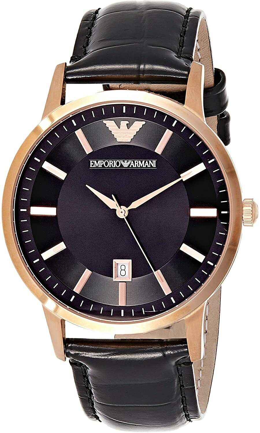  Shop Authentic Emporio Armani Classic Black Dial Black Leather Strap Watch For Women - AR9022 - Luxxuri