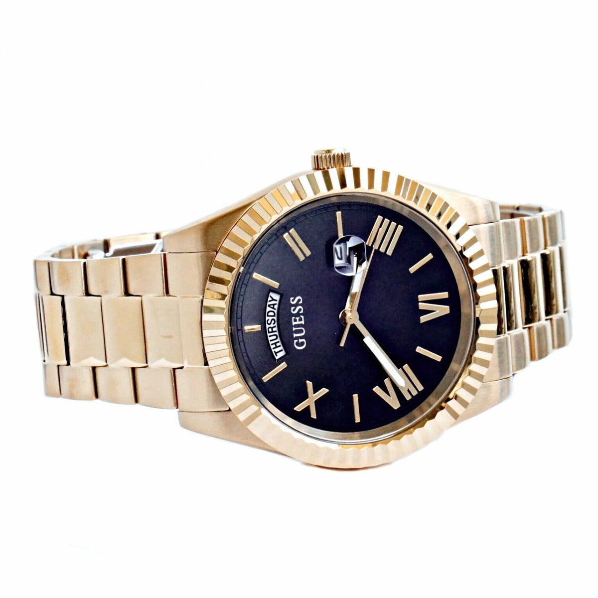  Shop Authentic Guess Connoisseur Black Dial Gold Steel Strap Watch for Men - GW0265G3 - Luxxuri
