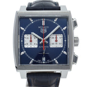  Shop Authentic Tag Heuer Monaco Automatic Chronograph Blue Dial Blue Leather Strap Watch for Men - CBL2111.FC6453 - Luxxuri
