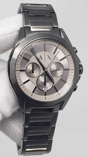  Shop Authentic Armani Exchange Drexler Chronograph Grey Dial Grey Steel Strap Watch For Men - AX2603 - Luxxuri
