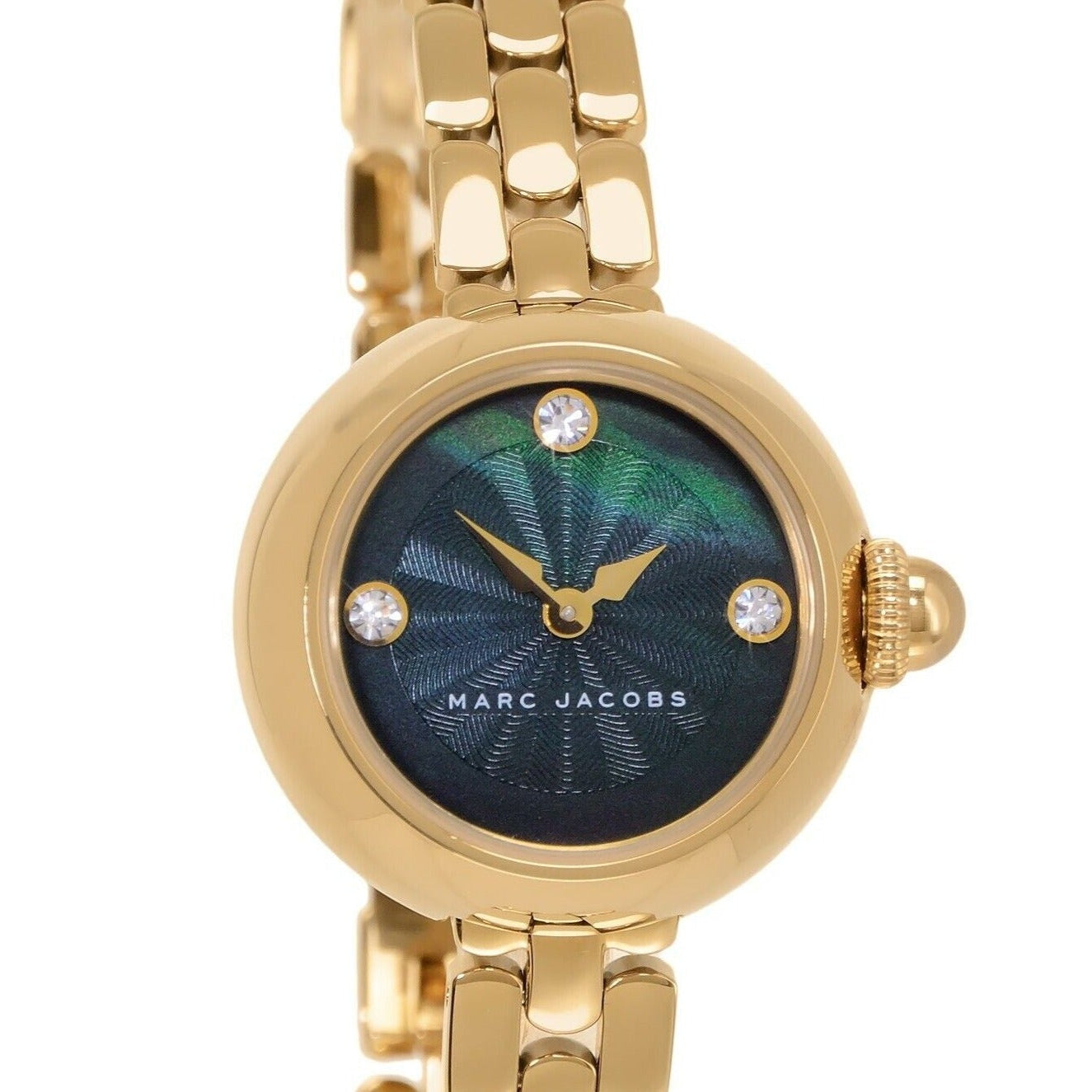  Shop Authentic Marc Jacobs Courtney Mother of Pearl Black Dial Gold Steel Strap Watch for Women - MJ3460 - Luxxuri