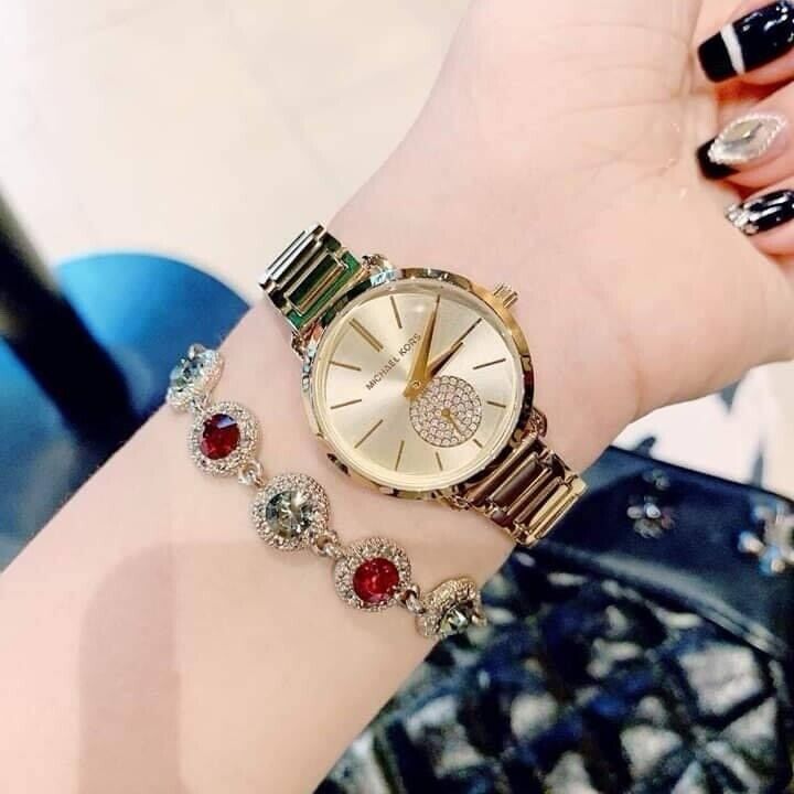  Shop Authentic Michael Kors Portia Quartz Gold Dial Gold Steel Strap Watch For Women - MK3838 - Luxxuri