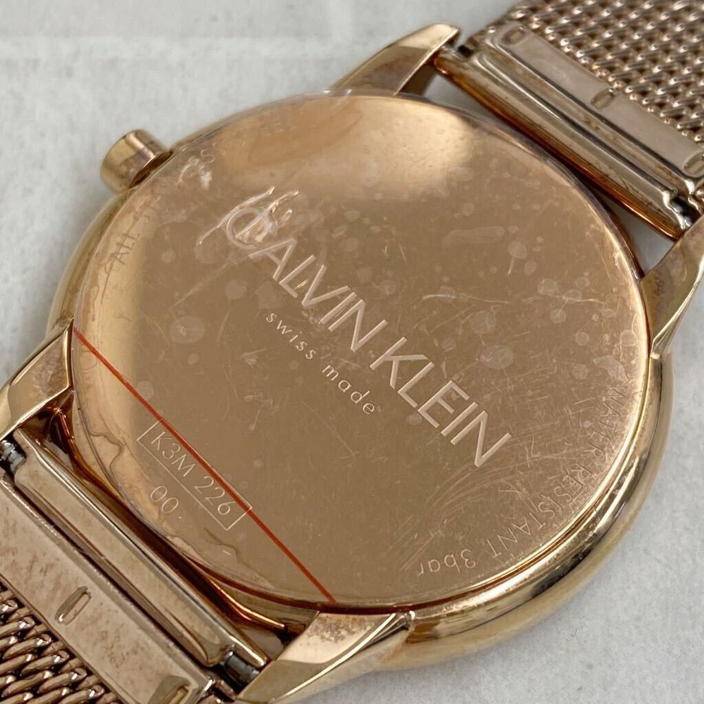  Shop Authentic Calvin Klein Minimal White Dial Rose Gold Mesh Bracelet Watch for Women - K3M22626 - Luxxuri
