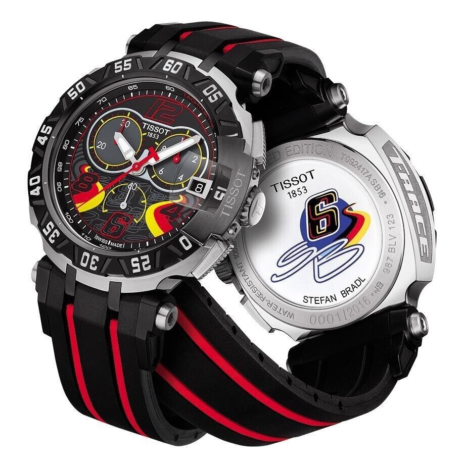  Shop Authentic Tissot T Race Chronograph Stefan Bradl Special Edition Black Dial Black Rubber Strap Watch for Men - T092.417.27.057.02 - Luxxuri