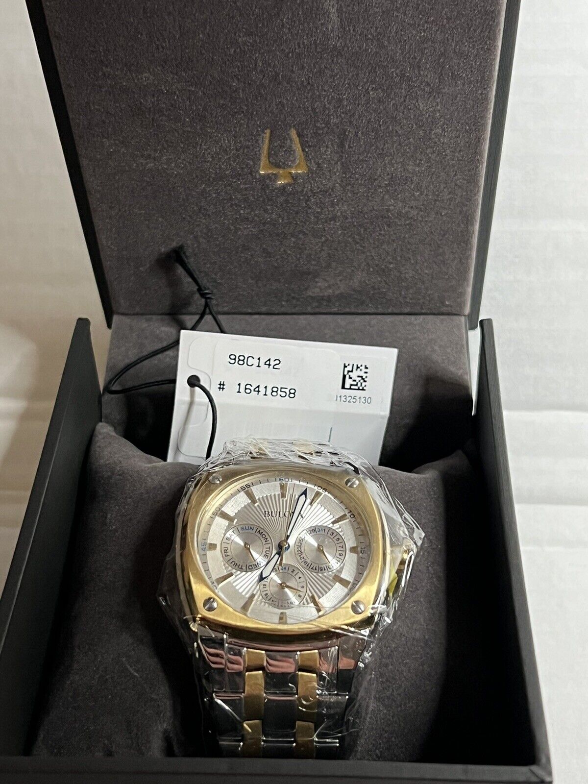 Shop Authentic Bulova Classic Multi Function Silver Dial Two Tone Steel Strap Watch for Men - 98C142 - Luxxuri