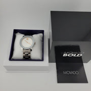 Shop Authentic Movado Bold Silver Dial Silver Steel Strap Watch For Women - 3600084 - Luxxuri