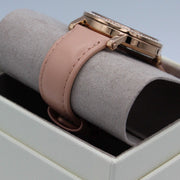  Shop Authentic Michael Kors Corey Analog Rose Gold Dial Pink Leather Strap Watch For Women - MK2987 - Luxxuri