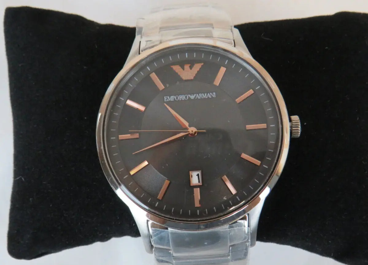  Shop Authentic Emporio Armani Renato Quartz Black Dial Silver Steel Strap Watch For Men - AR11179 - Luxxuri