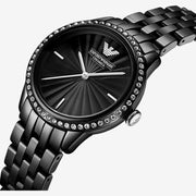  Shop Authentic Emporio Armani Ceramica Crystals Black Dial Black Ceramic Strap Watch For Women - AR1478 - Luxxuri