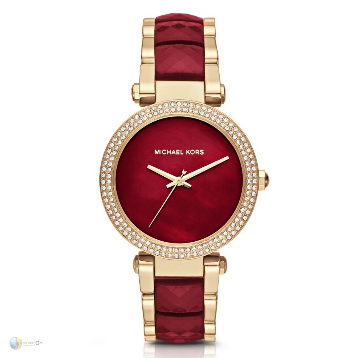  Shop Authentic Michael Kors Parker Mother of Pearl Red Dial Two Tone Steel Strap Watch for Women - MK6427 - Luxxuri