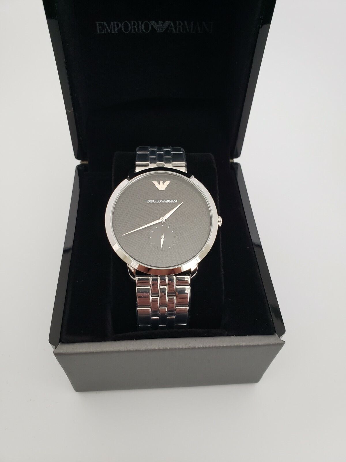  Shop Authentic Emporio Armani Classic Quartz Black Dial Silver Steel Strap Watch For Men - AR11161 - Luxxuri