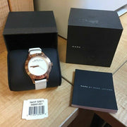  Shop Authentic Marc Jacobs Blade White Dial White Leather Strap Watch for Women - MBM1201 - Luxxuri