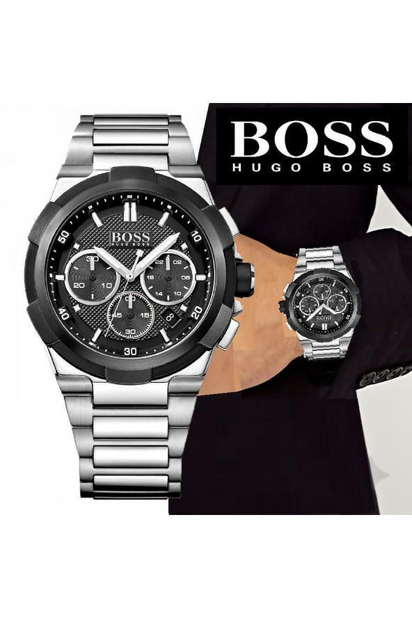  Shop Authentic Hugo Boss Supernova Chronograph Black Dial Silver Steel Strap Watch for Men - 1513359 - Luxxuri