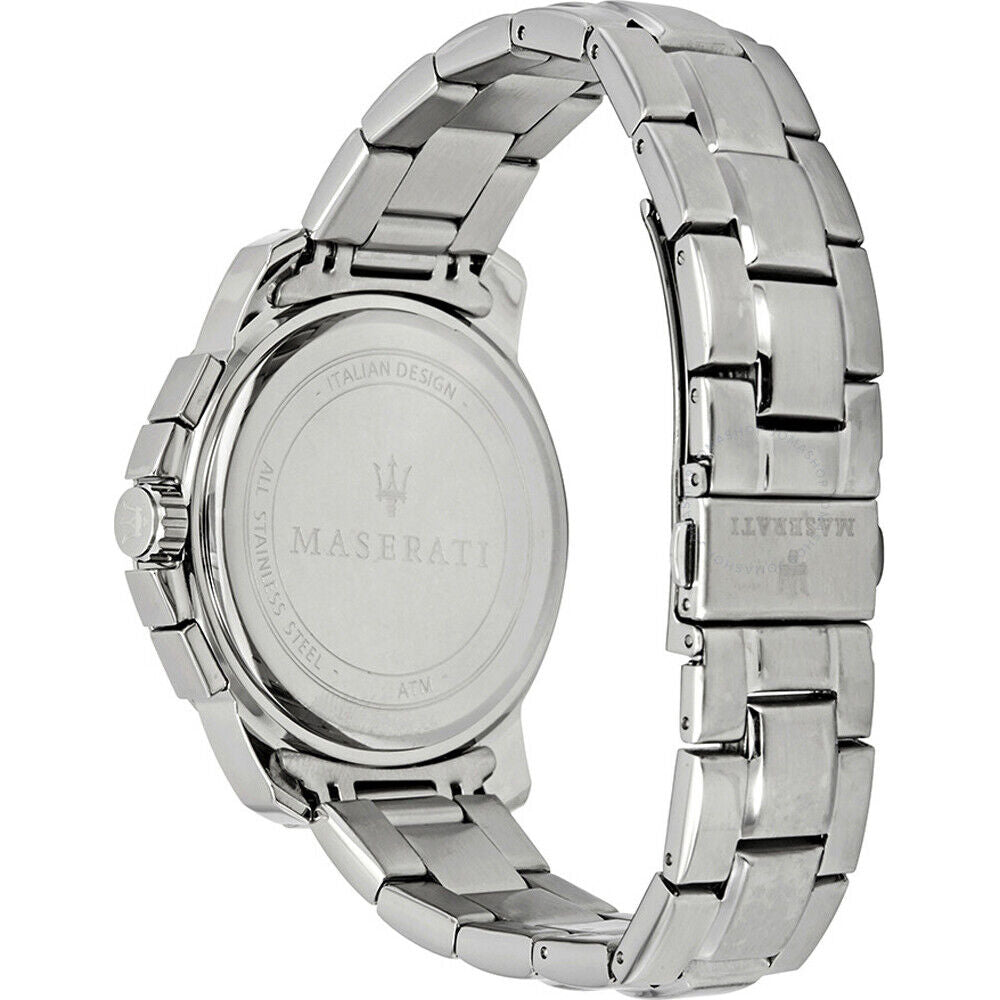  Shop Authentic Maserati Successo Chronograph Silver Dial Silver Steel Strap Watch For Men - R8873621006 - Luxxuri