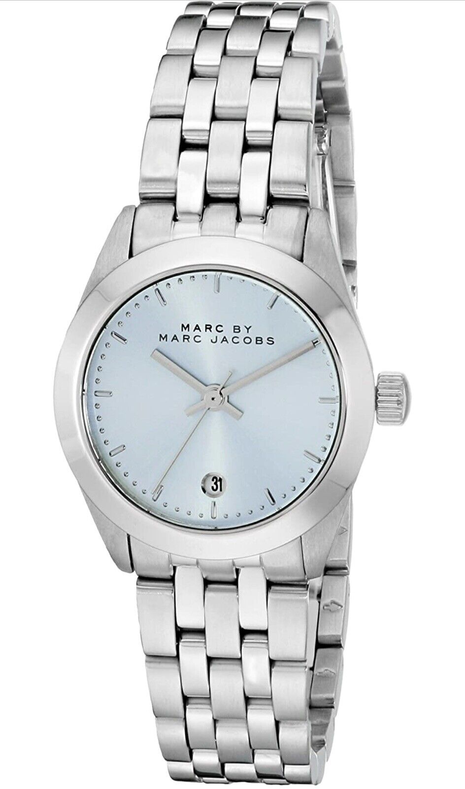  Shop Authentic Marc Jacobs Peeker Blue Dial Silver Steel Strap Watch for Women - MBM3376 - Luxxuri