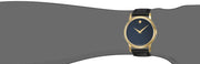  Shop Authentic Movado Museum Black Dial Black Leather Strap Watch For Men - 2100005 - Luxxuri