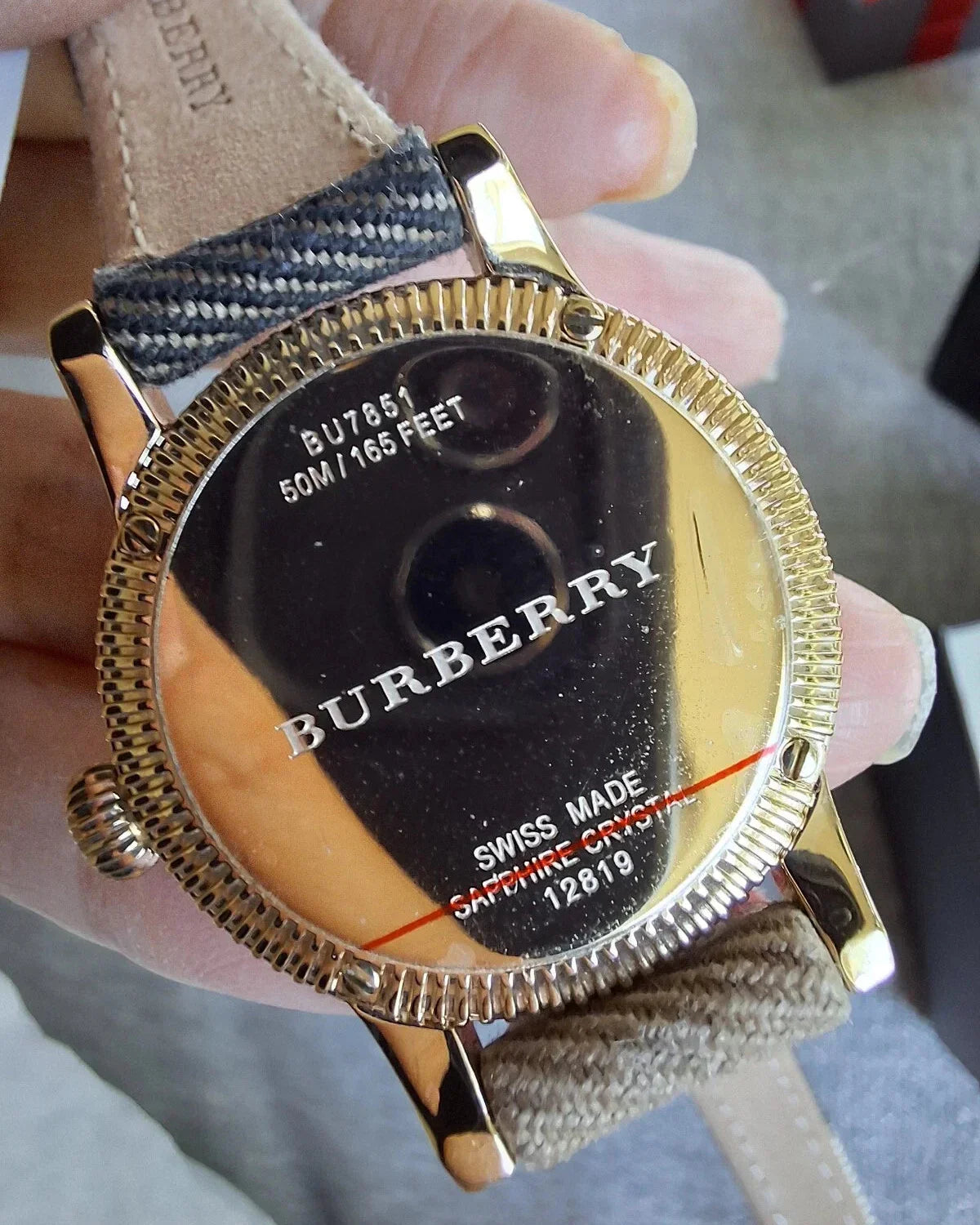  Shop Authentic Burberry Utilitarian White Dial Multicolor Leather Strap Watch for Women - BU7851 - Luxxuri