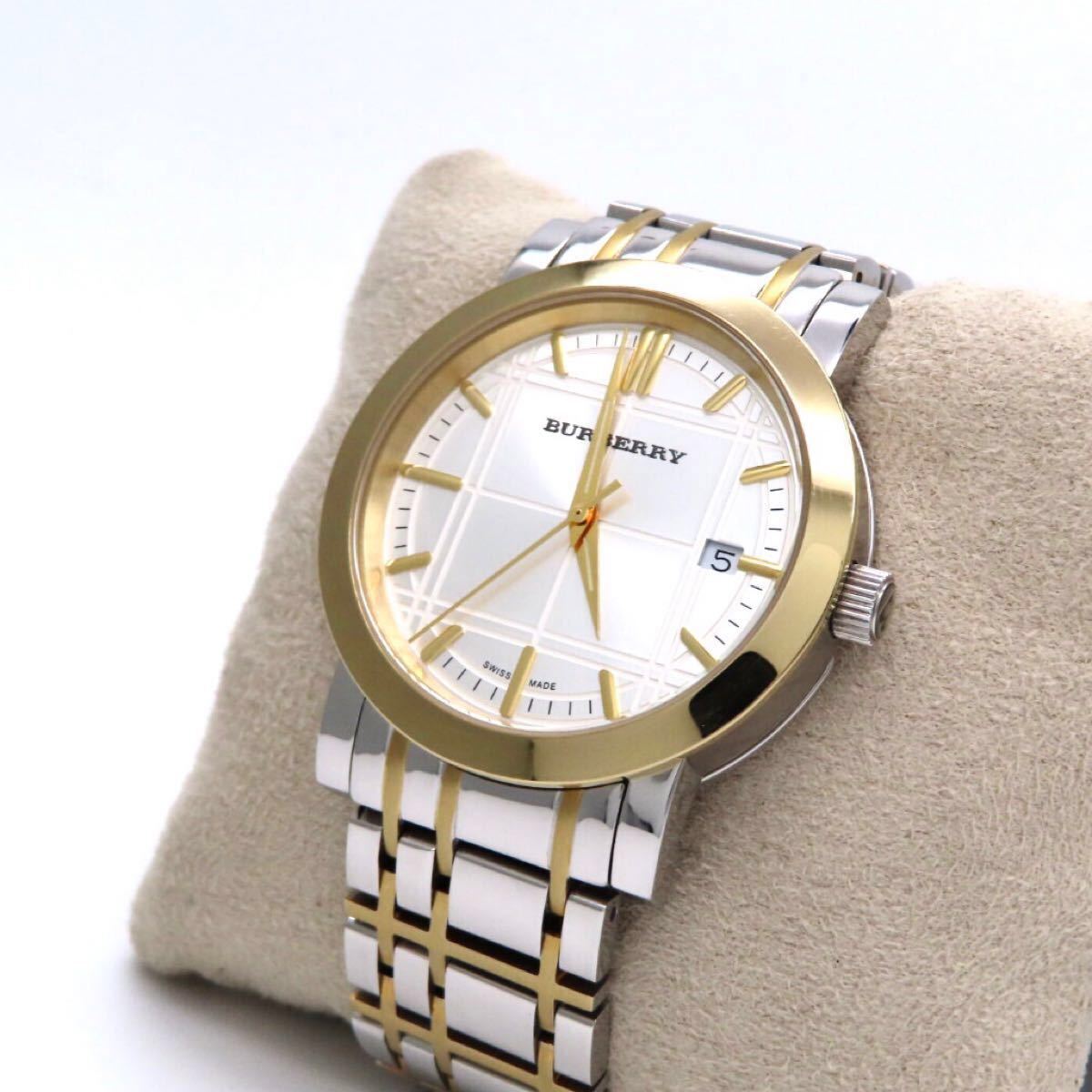 Shop Authentic Burberry Heritage White Dial Two Tone Stainless Steel Strap Watch for Men - BU1358 - Luxxuri