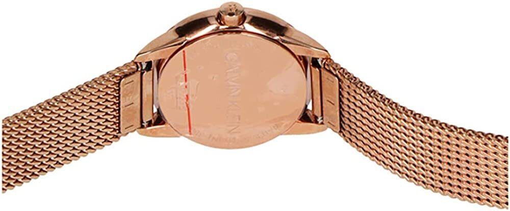  Shop Authentic Calvin Klein Minimal White Dial Rose Gold Mesh Bracelet Watch for Women - K3M23626 - Luxxuri