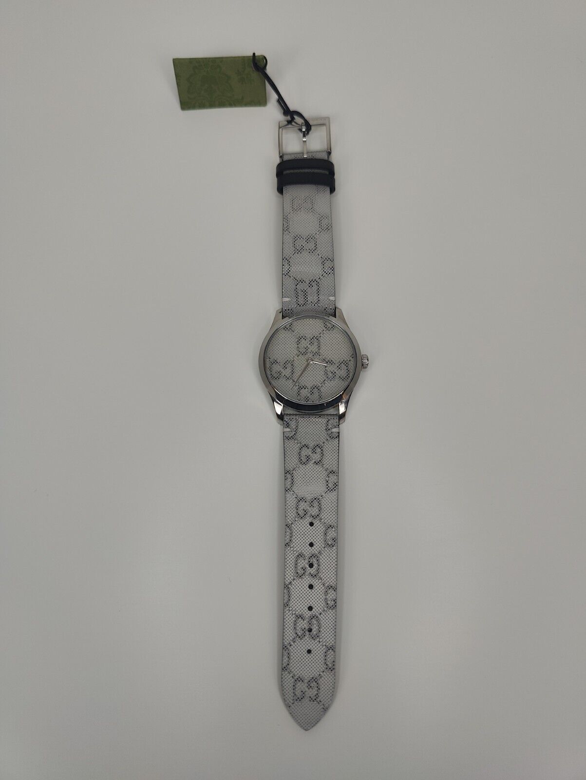  Shop Authentic Gucci G Timeless Quartz Grey Dial Grey Leather Strap Watch For Men - YA1264058 - Luxxuri