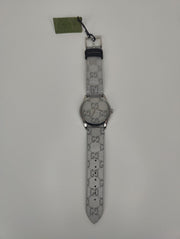  Shop Authentic Gucci G Timeless Quartz Grey Dial Grey Leather Strap Watch For Men - YA1264058 - Luxxuri