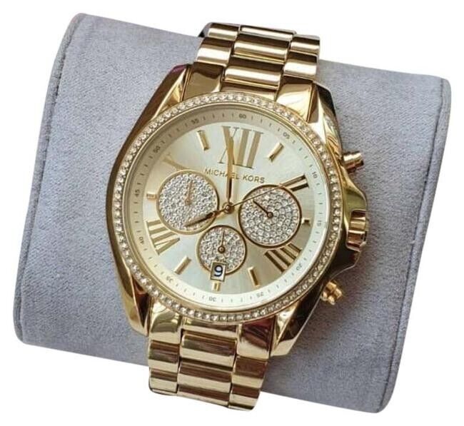  Shop Authentic Michael Kors Bradshaw Quartz Gold Dial Gold Steel Strap Watch For Women - MK6538 - Luxxuri