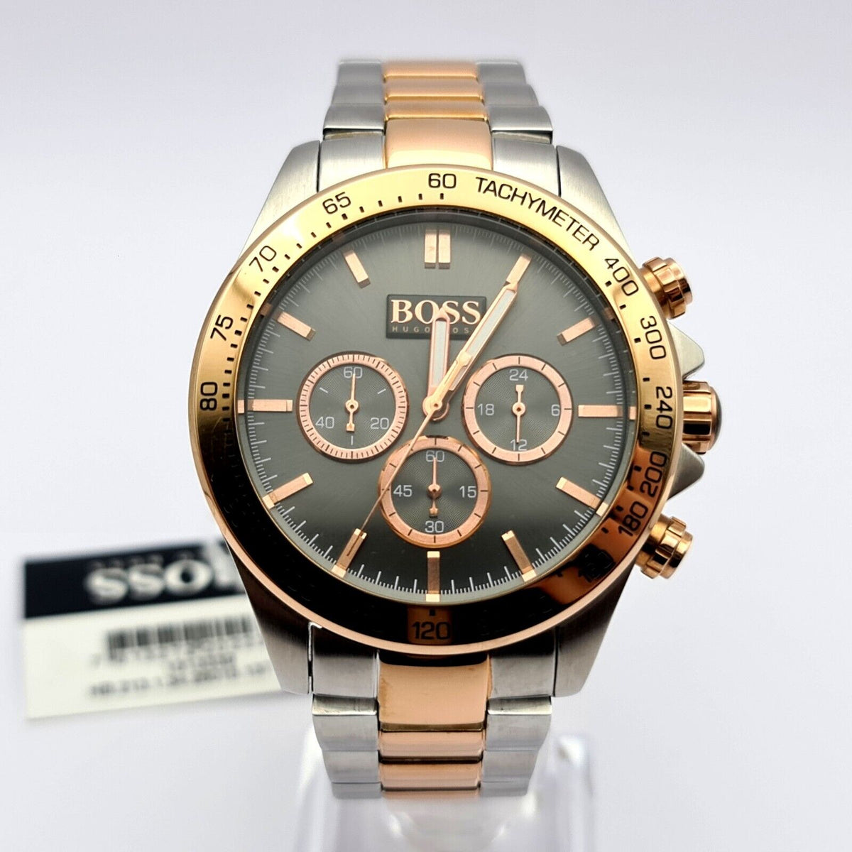  Shop Authentic Hugo Boss Ikon Grey Dial Two Tone Steel Strap Watch for Men - 1513339 - Luxxuri