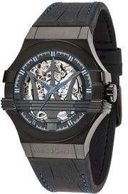  Shop Authentic Maserati Potenza Automatic Black Dial Black Leather Strap Watch For Men - R8821108009 - Luxxuri