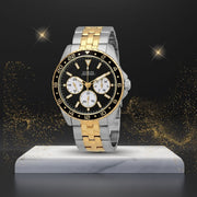  Shop Authentic Guess Odyssey Black Dial Two Tone Steel Strap Watch For Men - W1107G6 - Luxxuri