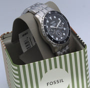  Shop Authentic Fossil FB-01 Chronograph Black Dial Silver Steel Strap Watch for Men - FS5837 - Luxxuri