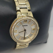  Shop Authentic Fossil Virginia White Dial Gold Steel Strap Watch for Women - ES3283 - Luxxuri