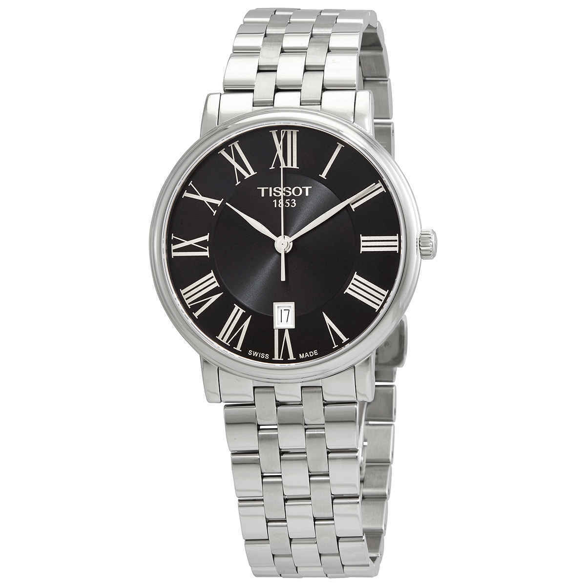  Shop Authentic Tissot Carson Premium Black Dial Silver Steel Strap Watch For Men - T122.410.11.053.00 - Luxxuri