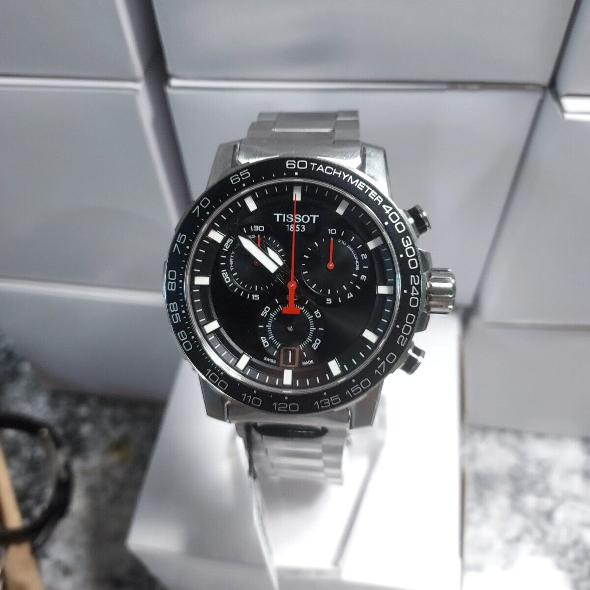  Shop Authentic Tissot Supersport Chrono Black Dial Silver Steel Strap Watch For Men - T125.617.11.051.00 - Luxxuri